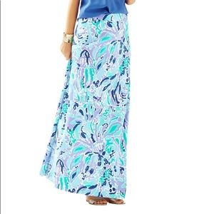 NWOT Lilly Pulitzer Nola Lilly’s Lilac Maxi Skirt